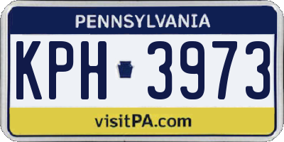 PA license plate KPH3973