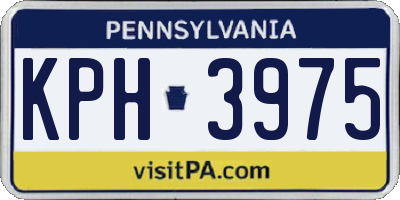 PA license plate KPH3975