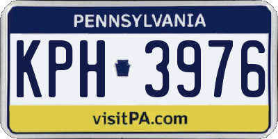 PA license plate KPH3976