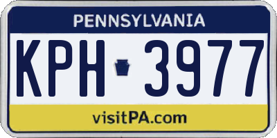 PA license plate KPH3977