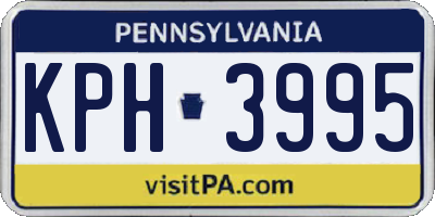 PA license plate KPH3995