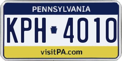 PA license plate KPH4010