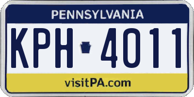 PA license plate KPH4011