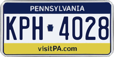 PA license plate KPH4028