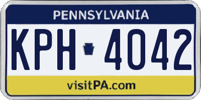 PA license plate KPH4042