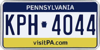 PA license plate KPH4044