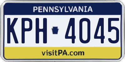 PA license plate KPH4045