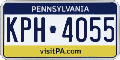 PA license plate KPH4055