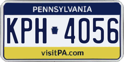 PA license plate KPH4056