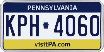 PA license plate KPH4060