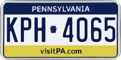 PA license plate KPH4065