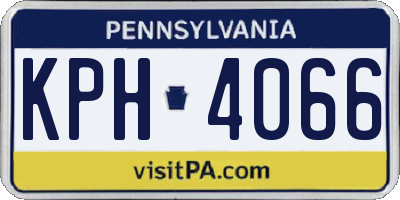 PA license plate KPH4066