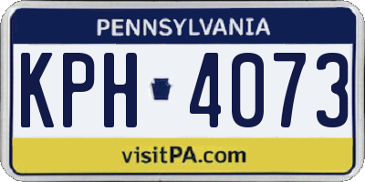 PA license plate KPH4073