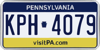 PA license plate KPH4079