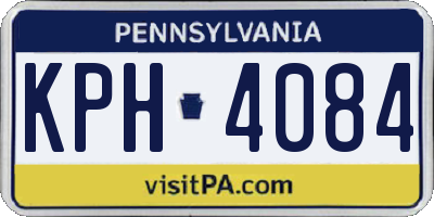 PA license plate KPH4084
