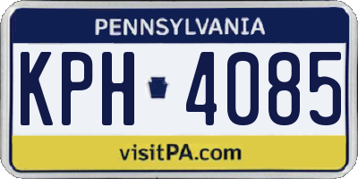 PA license plate KPH4085