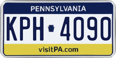 PA license plate KPH4090
