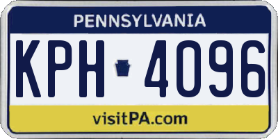 PA license plate KPH4096