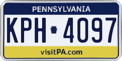 PA license plate KPH4097