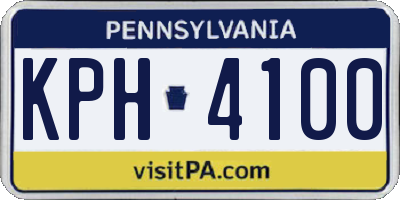 PA license plate KPH4100