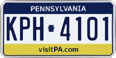 PA license plate KPH4101