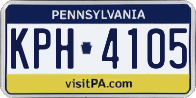 PA license plate KPH4105
