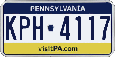 PA license plate KPH4117