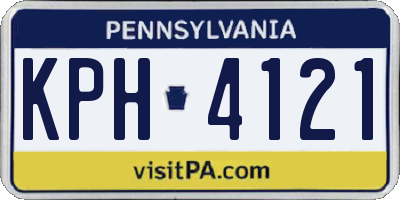 PA license plate KPH4121
