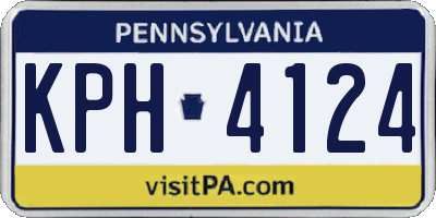 PA license plate KPH4124