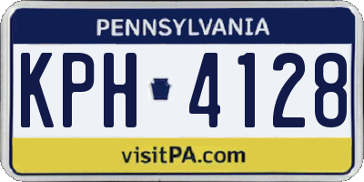 PA license plate KPH4128