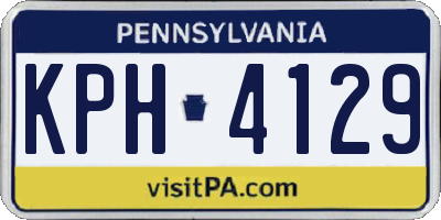 PA license plate KPH4129