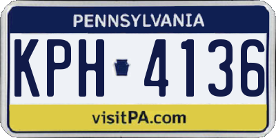 PA license plate KPH4136