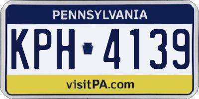 PA license plate KPH4139