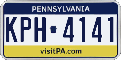 PA license plate KPH4141