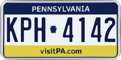 PA license plate KPH4142