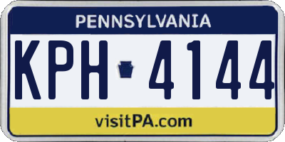 PA license plate KPH4144
