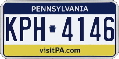 PA license plate KPH4146