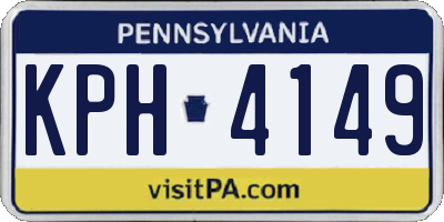 PA license plate KPH4149