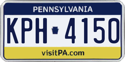 PA license plate KPH4150