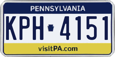 PA license plate KPH4151