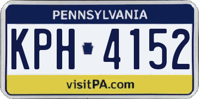 PA license plate KPH4152
