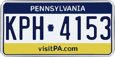 PA license plate KPH4153