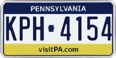 PA license plate KPH4154