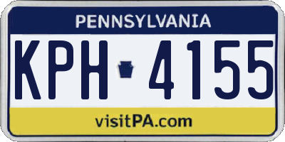 PA license plate KPH4155
