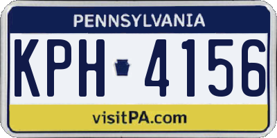 PA license plate KPH4156