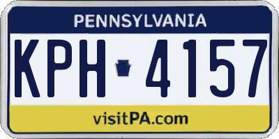 PA license plate KPH4157