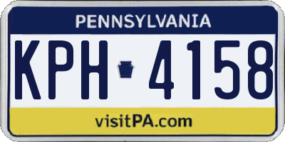 PA license plate KPH4158