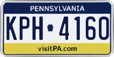 PA license plate KPH4160
