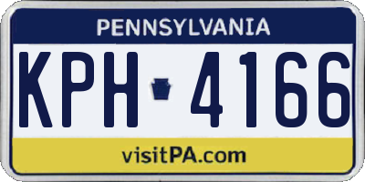 PA license plate KPH4166