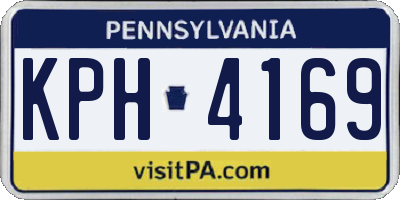 PA license plate KPH4169